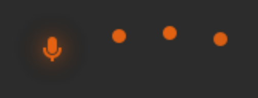 The whisper-desk overlay while listening