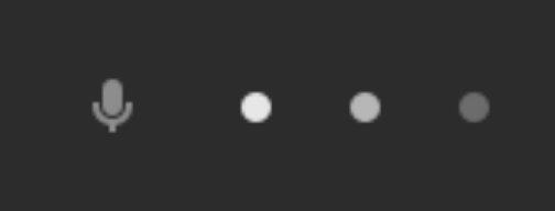 The whisper-desk overlay while transcribing